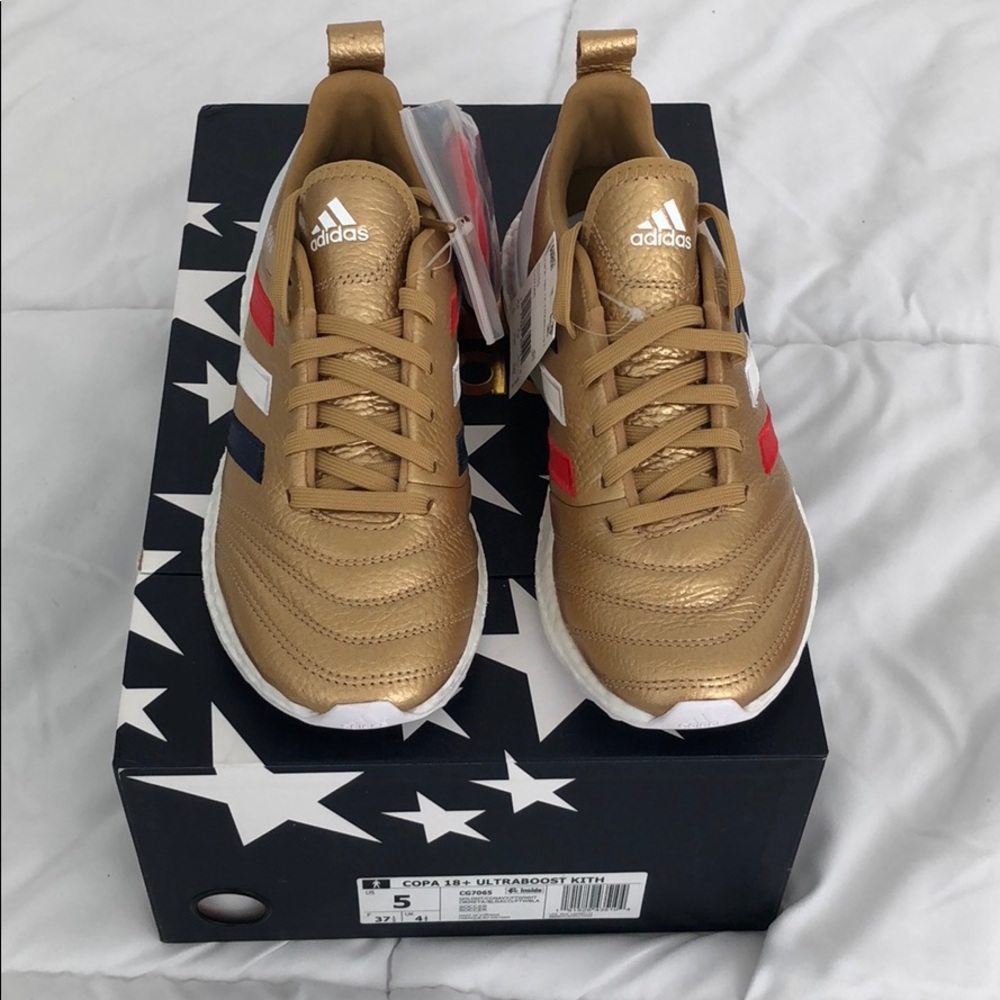 Adidas x Kith Copa UB Gold Sneakers